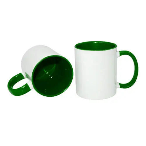 Inner Dark Green Ceramic Sublimation Mug - simple